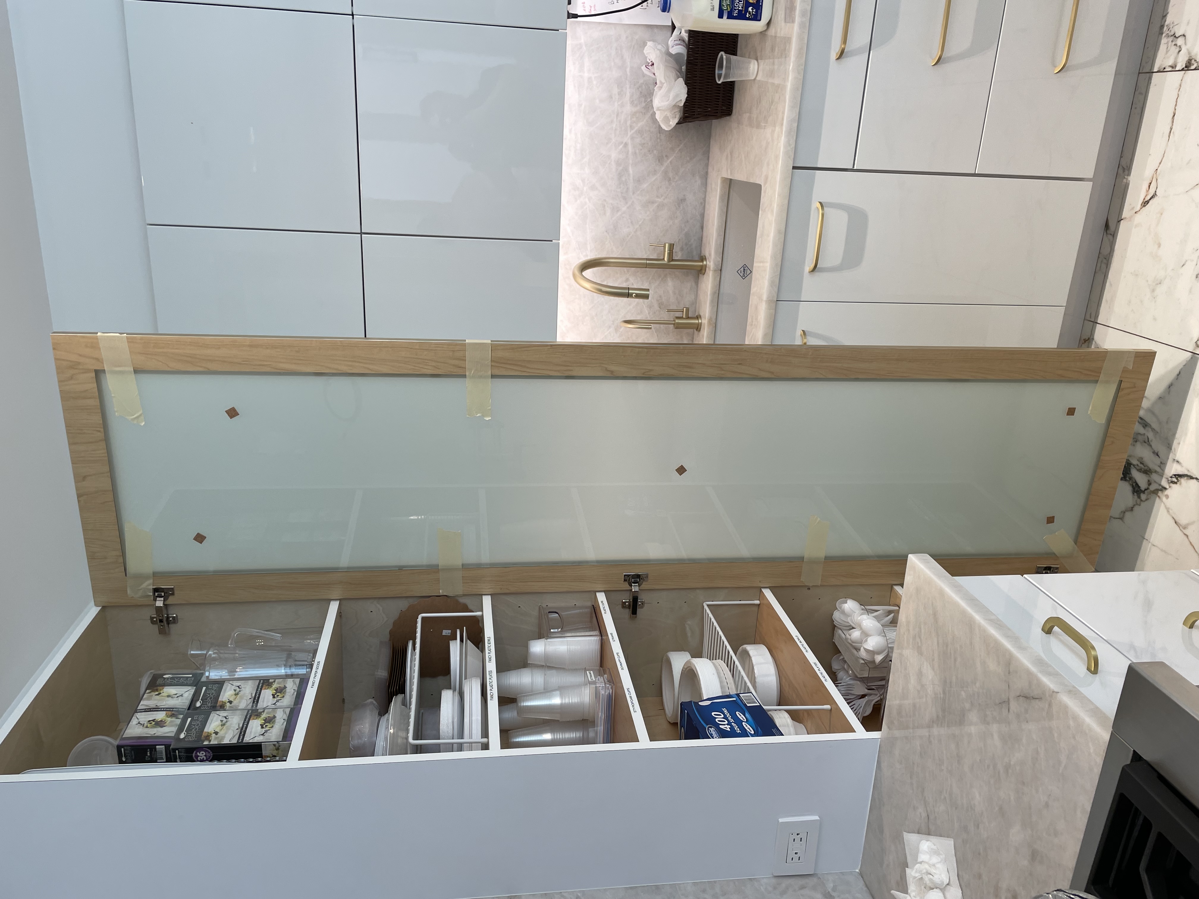 1/4" White Laminate glass for shower doors and installations